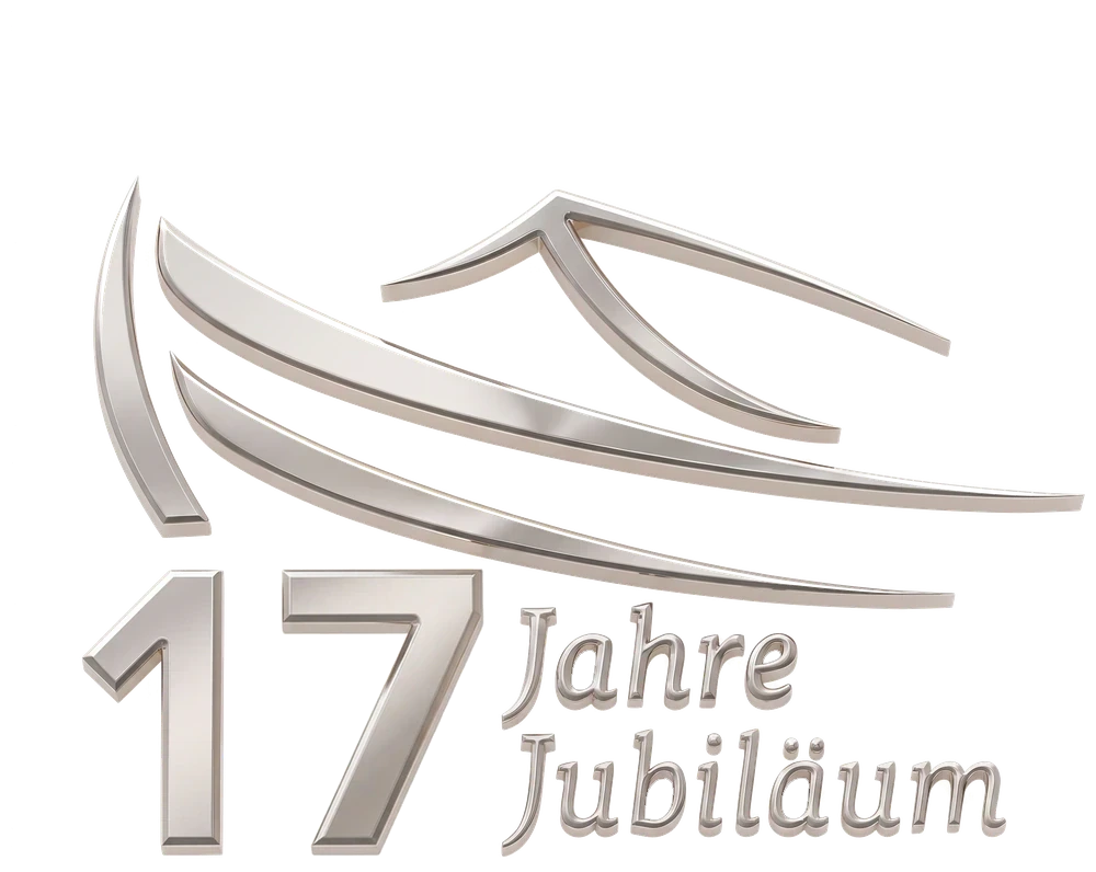 17 Jahre Jubiläum: Emblem des Arche Pflegezentrums in Silber